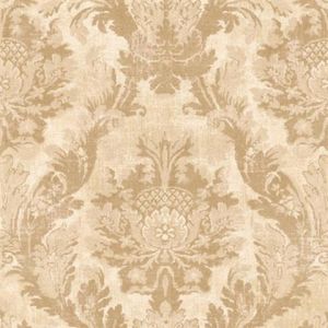 Seabrook Designs OF30101 Olde Francais Beige Toulouse Damask Wallpaper